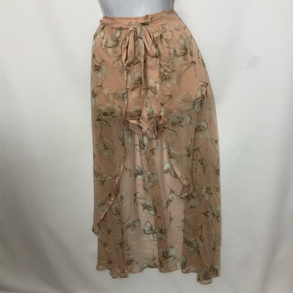San Joy Pants - SAN JOY tie maxi skirt over mini shorts floral
